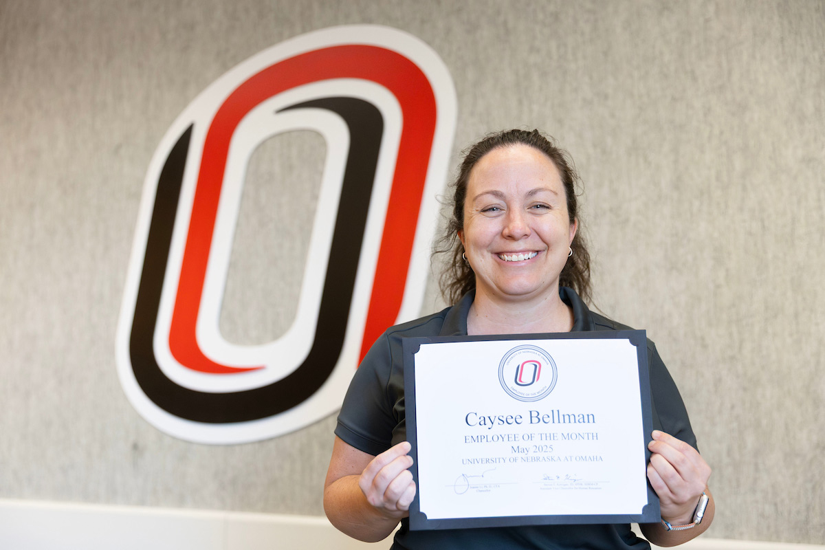 Caysee Bellman, Associate Director of New Student and Family Programs at the University of Nebraska at Omaha (UNO), has been named UNO's Employee of the Month for May 2025.